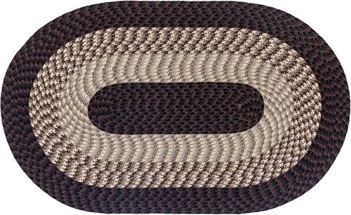 Vista 39 de La colección Better Trends Alpine Braid es una alfombra reversible para interiores duradera y resistente a las manchas 100% polipropileno