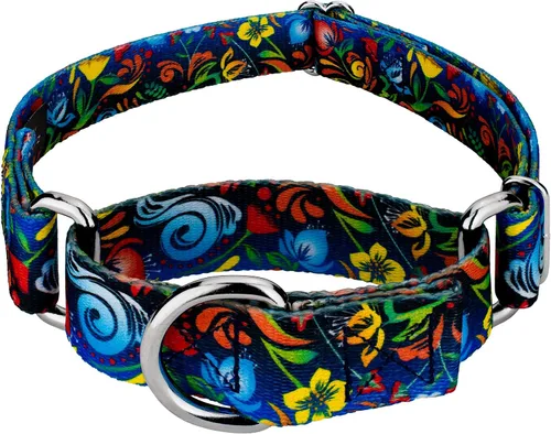 Vista 13 de Country Brook Petz - Collar de perro Martingale, collar de entrenamiento resistente, colección floral vibrante con diseños encantadores, campos