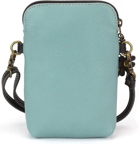 Vista 3 de CHALA Cell Phone Crossbody Purse-Women PU LeatherCanvas Multicolor Handbag with Adjustable Strap