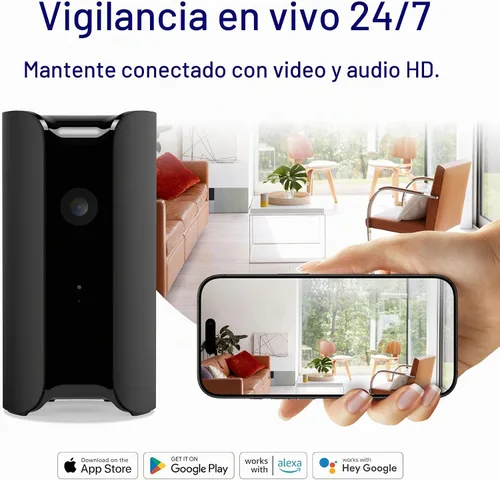 Vista 2 de Cámara de seguridad para el hogar interior Canary View 1080p HD WiFi IP Observación en vivo 24/7, alertas de movimiento, conversación