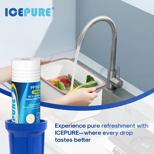 Vista 8 de ICEPURE Cartucho de filtro de agua ranurado para sedimentos para toda la casa, de 10 x 2.5 pulgadas, para AO-WH-PREV-R2, AP110, AB-SGR5M, GXWH20S