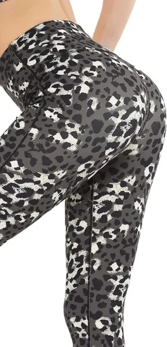 Vista 3 de QUEENIEKE Leggings de yoga de cintura alta con 2 bolsillos para mujeres y niñas, control de abdomen, levantamiento de glúteos, no se transparenta
