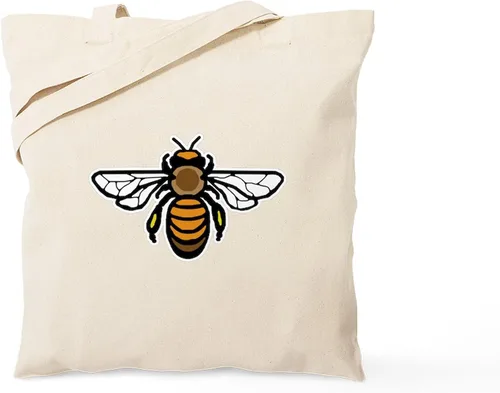 Vista 13 de CafePress The Beekeeper Tote Bag - Bolsa reutilizable de lona beige natural