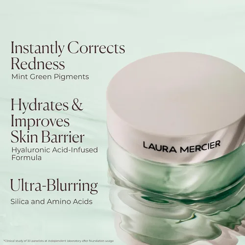 Vista 6 de Laura Mercier Polvo fijador translúcido suelto sin talco, ultra difuminado, desgaste hidratante de 16 horas, acabado natural, infusión de ácido