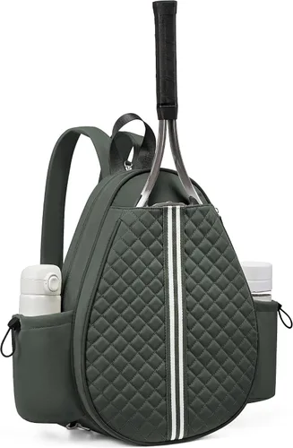 Vista 20 de Mochila de tenis Sucipi, mochila de tenis acolchada con bandolera cruzada, bolsas para raquetas de tenis resistentes al agua para mujeres y hombres