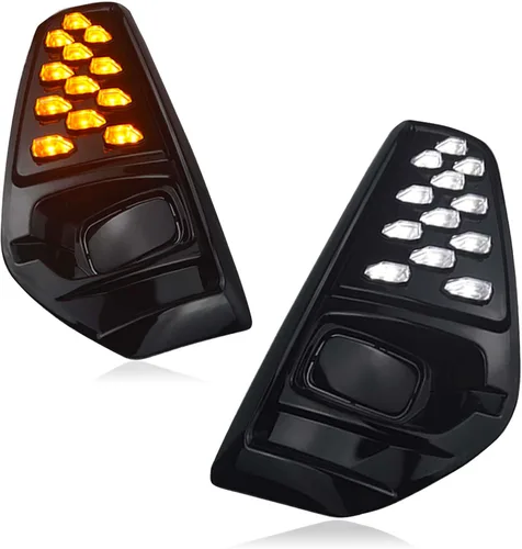 Vista 7 de Luz de Parachoques LED Frontal de Conmutación Blanca/Ámbar/Azul con Señal de Giro Secuencial y Luz de Marcha Diurna Compatible con Accesorios