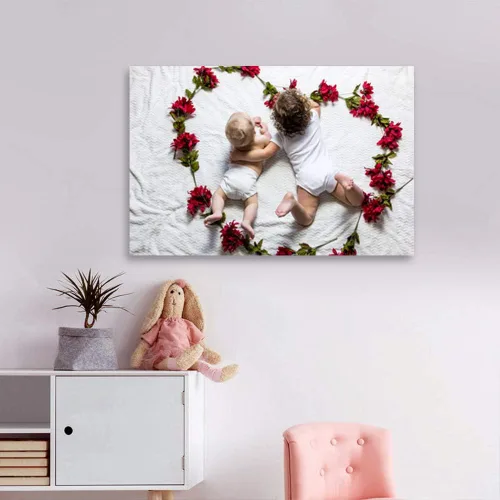 Vista 5 de Lienzo decorativo para pared personalizado con tus fotos, imágenes personalizadas a lienzo para sala de estar, dormitorio (8 x 10 pulgadas)