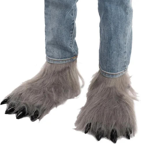 Vista 5 de Disfraz unisex de hombre lobo verde con máscara guantes y funda de zapatos