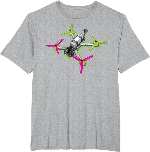 Vista 48 de Freestyle FPV Racing Drone Pilot Acro Quadcopter - Camiseta de sandía, Negro, S