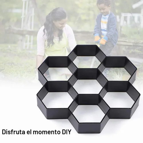 Vista 6 de Skelang Molde Hexagonal para Pavimento, 11.4"×11"×1.7" Fabricante de Senderos Reutilizable, Molde de Pavimento de Concreto y Cemento para Sendero