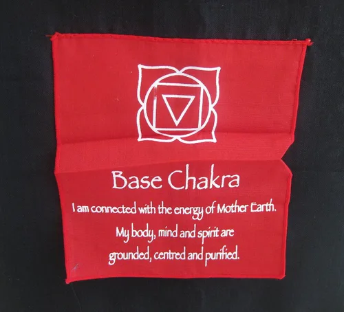 Vista 9 de OMA Bandera para colgar en la pared de meditación de 7 chakras, bandera de oración, budista tibetano, equilibrio, colgante, grande, 60 pulgadas