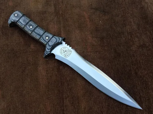 Vista 5 de SUFI Cuchillo hecho a mano personalizado 5160 Spring Steel Full Tang RE4 Leon Kennedy, regalo de cumpleaños