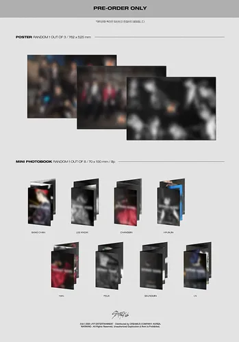 Vista 2 de [3 Gift] Stray Kids IN生 / IN LIFE) [Standard/Random Type] (1st Album Repackage) CD+Folded Poster(Random)+Extra Photocard+KPOP Premium Mask