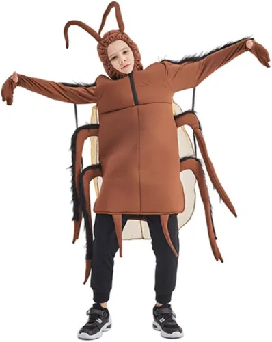 Vista 2 de Honeystore Disfraz divertido de cucaracha para niños disfraz de juego de rol color marrón