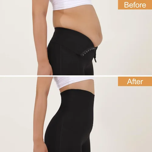 Vista 7 de KUNISUIT Corsé de cintura alta para mujer, leggings de entrenamiento de cintura, pantalones de yoga moldeadores de cuerpo, mallas deportivas