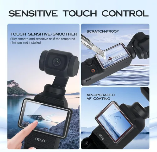 Vista 6 de Paquete de 4 protectores de pantalla para DJI Osmo Pocket 4/3/Xtra Muse+protector de lente para accesorios Osmo Pocket 4/3/Xtra Muse