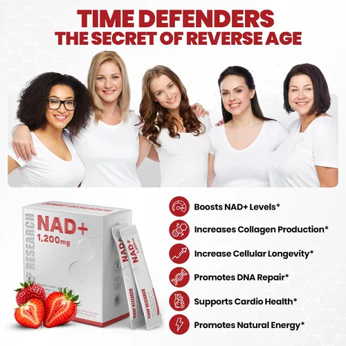 Vista 3 de Líquido NAD, Suplemento NAD+ de Fuerza Extra de 1,200mg con CoQ10, Resveratrol, D-Ribosa y PQQ para Hombres y Mujeres, Stick Natural de NAD+