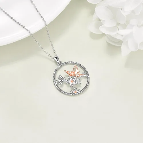 Vista 3 de VENACOLY OctopusButterfly Necklace 925 Sterling Silver Octopus Pendant fo Men Women Jewelry Gifts for Mother Dad