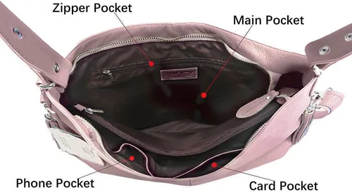 Vista 30 de Moda suave cuero genuino borla mujer bolso señoras hombro mensajero hobo bolso