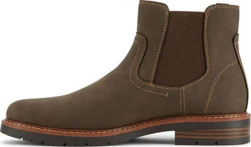 Vista 2 de Dockers Botas Chelsea resistentes para hombre Ransom, Marrón oscuro