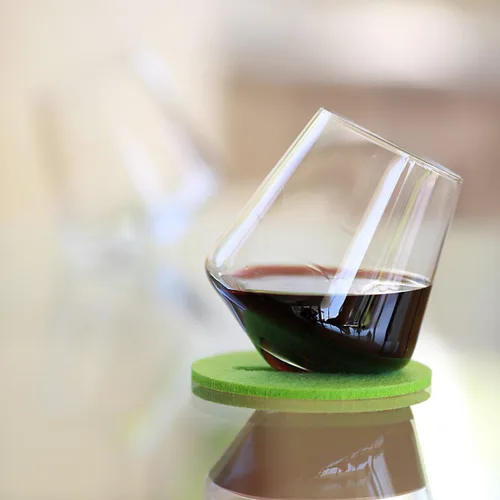 Vista 4 de Sempli Copas de vino transparentes con aireación Cupa-Vino, juego de 2 unidades en caja de regalo