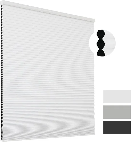 Vista 19 de Joydeco Persianas celulares sin cordones, persianas opacas para ventanas de interior, persianas opacas para aislamiento térmico y reducción de ruido