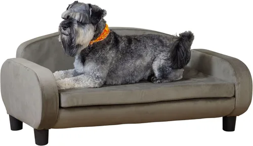 Vista 11 de Paws & Purrs Sofá cama para gatos, sofá para mascotas para gatos de interior, camas elevadas para gatos con funda de colchón extraíble lavable