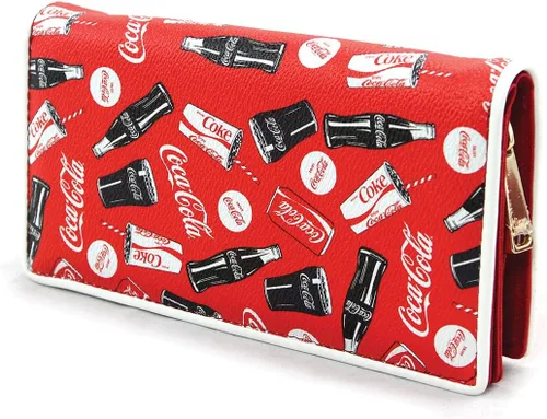 Vista 2 de Cartera Coca-Cola Drinks en material de vinilo, Rojo -, Classic