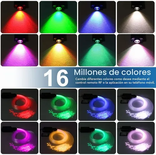 Vista 10 de AKEPO Kit de luces de techo de estrella de fibra óptica de 16 W, control por aplicación para automóvil y hogar, hilos de cable de fibra óptica, 150