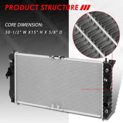 Vista 2 de Auto Dynasty Radiador compatible con 00-05 Buick Lesabre Pontiac Bonneville 3.8L V6 AT, DPI 2347 Radiador de enfriamiento de 1 fila estilo fábrica