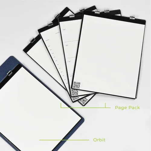 Vista 5 de Rocketbook Orbit - Paquete de páginas ejecutivas - Bloc de notas legal reutilizable inteligente - Gráfico.