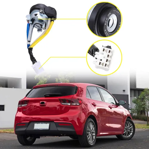 Vista 5 de Interruptor de cilindro de bloqueo de encendido con llaves 81900-1WK00, compatible con Kia Optima 2011-2015 2013-2017 Rio, 819001WK00