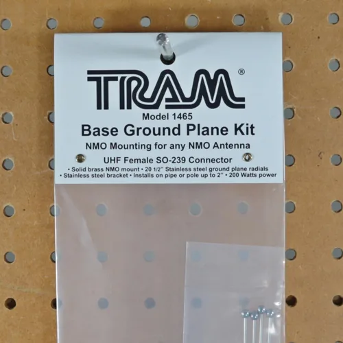 Vista 7 de Tram 1465 NMO Montaje a UHF-Hembra Conector Kit de Plano de Tierra, Plata