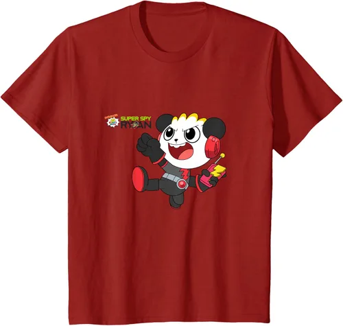 Vista 65 de Ryan's World Super Spy Combo Panda Camiseta, gris, S Asfalto
