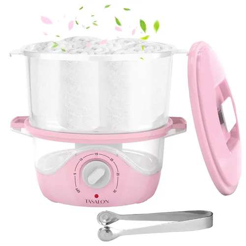 Vista 8 de TASALON Vaporizador de toallas calientes para tratamientos faciales, calentador de toallas calientes se calienta rápidamente en 5 minutos, máquina