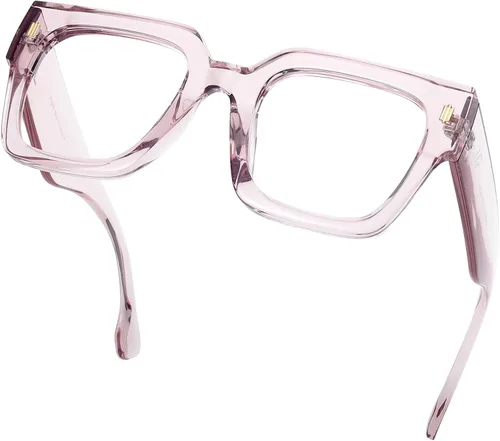 Vista 9 de Blue Light Blocking Glasses for Women Men Metal Round Frame Gris (Smoke Grey)