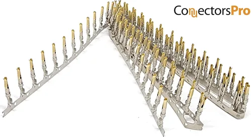 Vista 2 de PC Accessories - Conectores Pro D-Sub 0.079 in Hembra Crimp Pins, 200Pack 0.079 in Gold Tin Plated DB Pin para DB9 DB15 DB25 DB37 DB50 Conectores