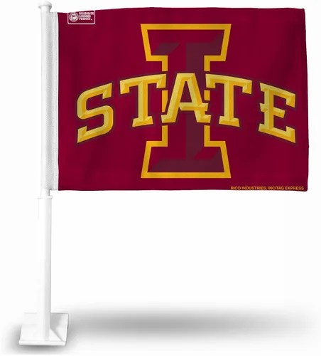 Vista 37 de Rico Industries Bandera de coche de doble cara de la NCAA, gran accesorio para automóvil