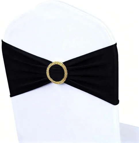 Vista 15 de Paquete de 50 bandas para sillas color verde salvia, bandas elásticas para sillas deslizantes, lazos para bodas, fiestas, baby shower, eventos