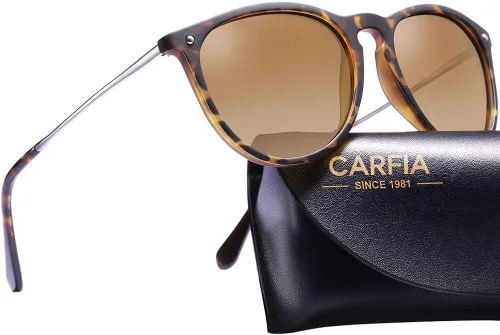 Vista 2 de Carfia Vintage Sunglasses for Women Polarized UV Protection Classic Retro