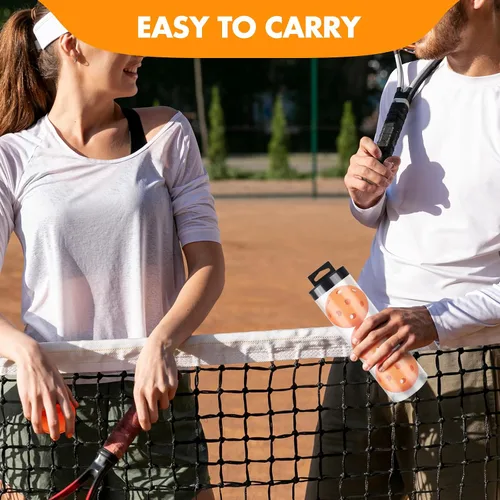 Vista 6 de kowaku Lata de pelota de tenis, tubo de tenis con tapa, contenedor portátil para pelotas de almacenamiento para accesorios de entrenamiento de golf
