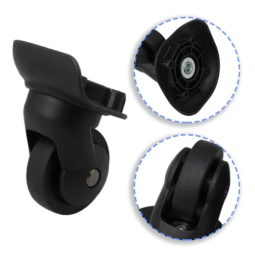 Vista 8 de 1 par de ruedas de repuesto 360 ruedas giratorias para maleta para equipaje negro, Negro -, Conjuntos de equipaje