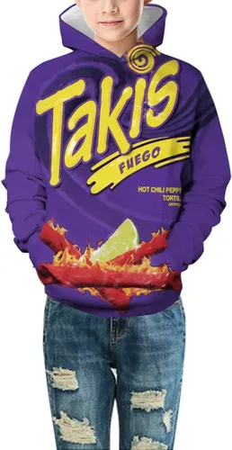 Vista 5 de Chaos World Sudadera con capucha para niños con estampado 3D realista con estampado gráfico de galaxia