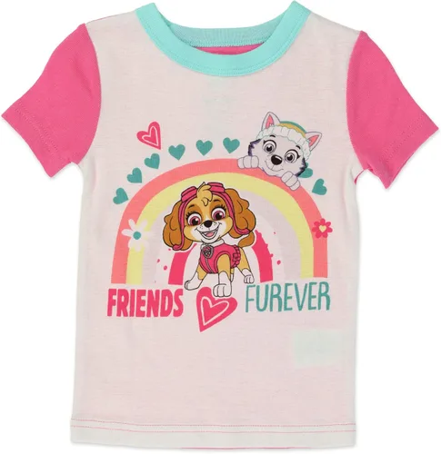 Vista 3 de Paw Patrol Conjunto de pijama de 4 piezas para niñas rosa 100 algodón talla 2T a 5T