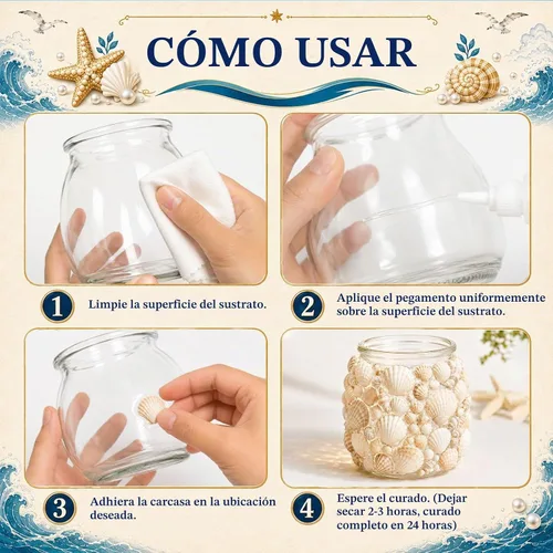Vista 6 de 1DFAUL Pegamento transparente de Shell de 7.05 oz, adhesivo fuerte