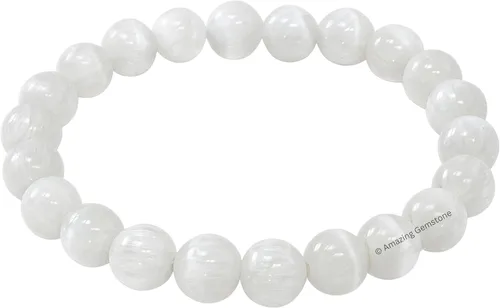 Vista 600 de Amazing Gemstone Crystal Bracelet for Women Men's Gifts - Protection Healing Crystal Bracelet - 8mm Gemstone Beaded Stretchable Bracelet Pulseras