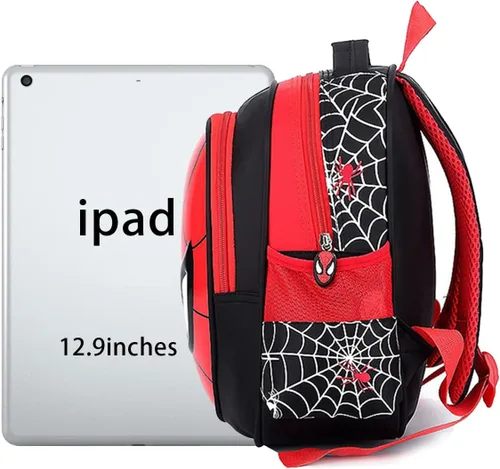 Vista 3 de MEIJU Mochila escolar para niños menores de 8 años 3D impermeable dibujos animados animación primaria escuela, Negro -, Lindo viaje