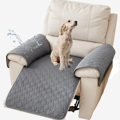 Vista 10 de Funda reclinable resistente al agua, protector de sofá para mascotas, fundas antideslizantes para sillas reclinables, fundas acolchadas gruesas