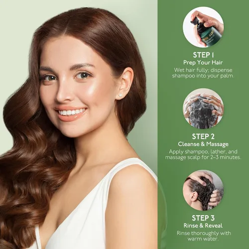 Vista 8 de Champú de biotina de romero para adelgazar el cabello, crecimiento