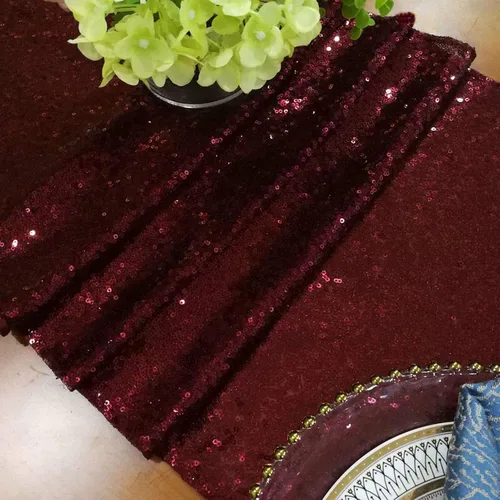 Vista 14 de ShinyBeauty - Camino de mesa rectangular con lentejuelas negras, de 12 x 72 pulgadas, para bodas, fiestas, decoración (12x72 pulgadas) (Negro)